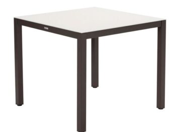 KOVINSKA MIZA NATERIAL LYRA T. BE 90X90 ALU STEKLO